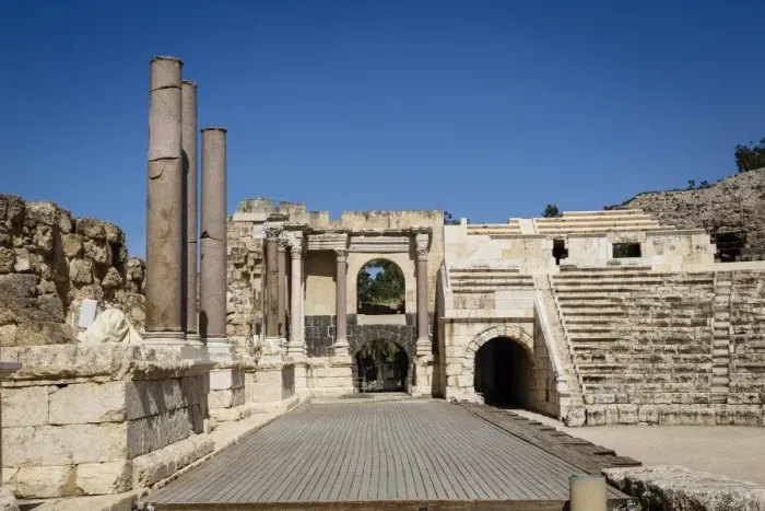 Framed Print : Amphitheatre, ruins of the Roman-Byzantine city of Scythopolis, Tel Beit Shean National Park, Beit Shean, Israel, Middle East Framed Print : Amphitheatre, ruins of the Roman-Byzantine city of Scythopolis, Tel Beit Shean National Park, Beit Shean, Israel, Middle East