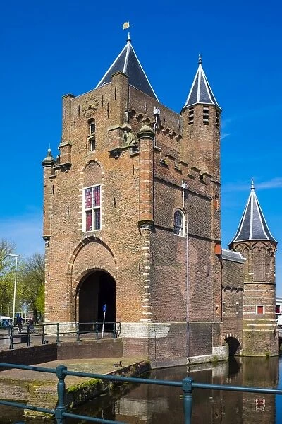 The Amsterdamse Poort, former 14th century city gate, last remaining of original twelve city gates