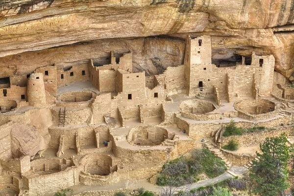 Anasazi Ruins, Cliff Palace, dating from between 600 AD and 1300 AD, Mesa Verde National Park