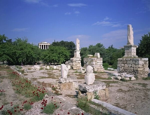 Ancient Agora with temple of Hephaestos