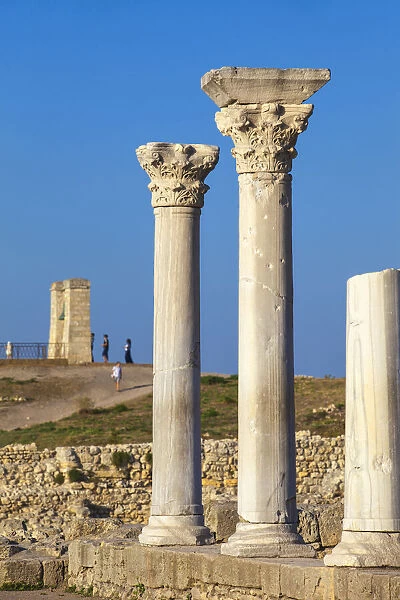 Ancient City of Khersoness, Ruins of ancient theatre, Sevastopol, Crimea, Ukraine, Europe