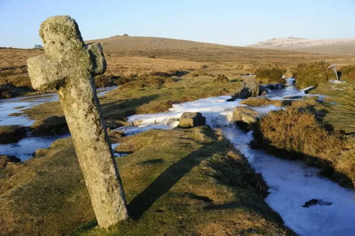 Framed Print : Ancient cross in winter, Whitchurch Common, Dartmoor National Park, Devon, England, United Kingdom, Europe Framed Print : Ancient cross in winter, Whitchurch Common, Dartmoor National Park, Devon, England, United Kingdom, Europe