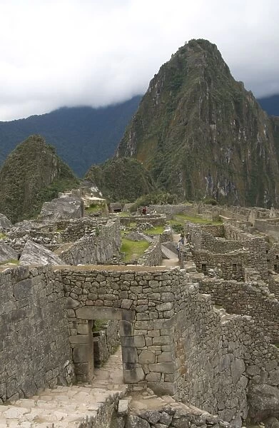 Ancient doorway to the city, Machu Picchu, UNESCO World Heritage Site, Peru