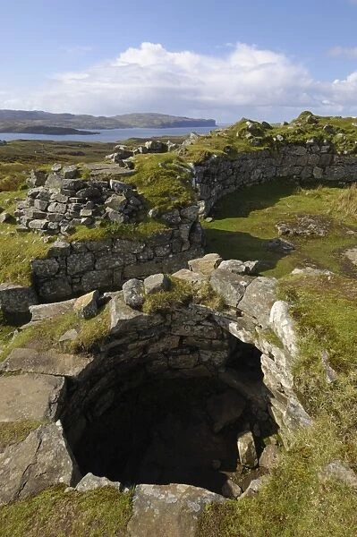 Ancient Iron Age Broch of Dun Beag, Struan, Isle of Skye, Inner Hebrides, Scotland, United Kingdom, Europe