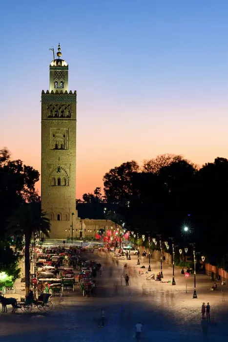 Framed Print : Ancient Koutoubia Mosque, UNESCO World Heritage Site, and Jemaa el Fna road at twilight, Marrakech, Morocco, North Africa, Africa Framed Print : Ancient Koutoubia Mosque, UNESCO World Heritage Site, and Jemaa el Fna road at twilight, Marrakech, Morocco, North Africa, Africa