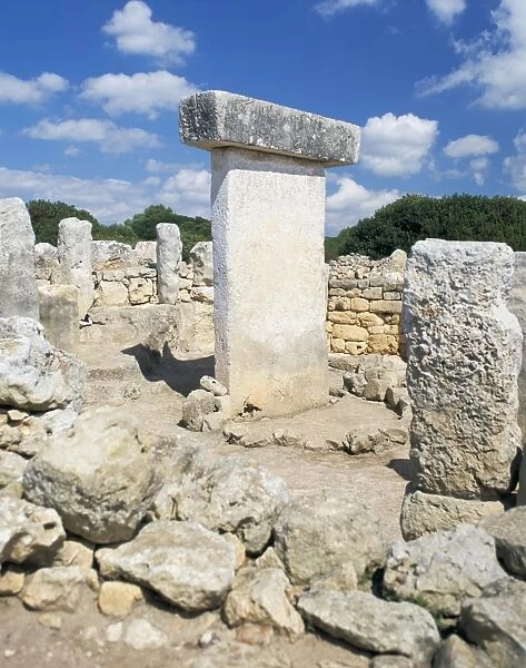 Ancient remains of Talayotic sanctuary and Taula