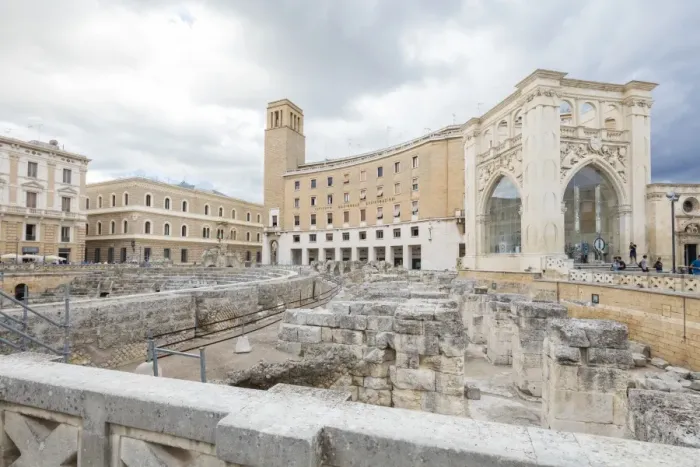 Framed Print : Ancient Roman ruins and historical buildings in the old town, Lecce, Apulia, Italy Framed Print : Ancient Roman ruins and historical buildings in the old town, Lecce, Apulia, Italy