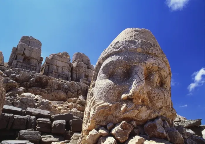 Framed Print : Ancient Stone Sculpture, Nemrut Dag, Turkey Framed Print : Ancient Stone Sculpture, Nemrut Dag, Turkey