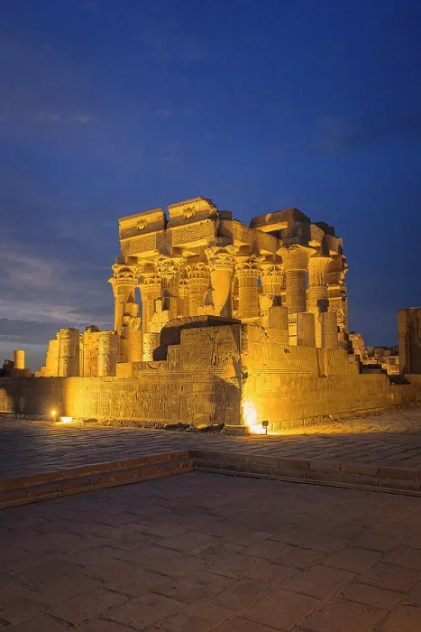 Framed Print : Ancient Temple of Kom Ombo at dusk, Aswan, Egypt Framed Print : Ancient Temple of Kom Ombo at dusk, Aswan, Egypt