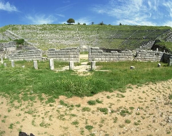 The ancient theatre at the archaeological site of Dodini