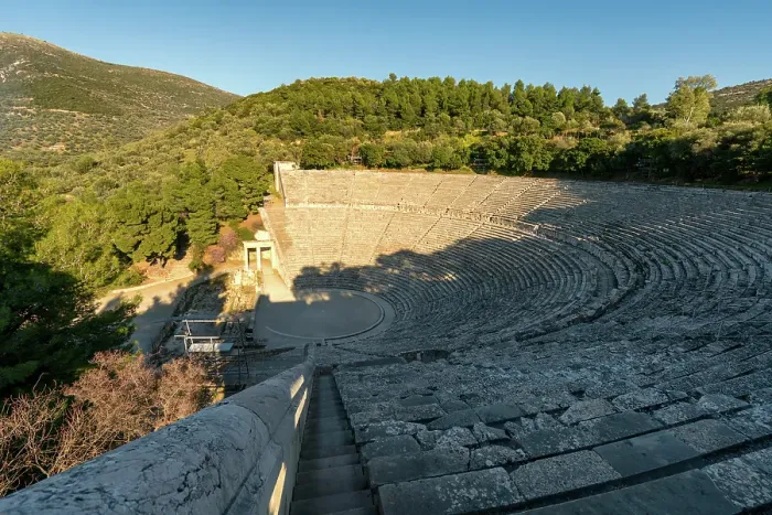 Framed Print : Ancient theatre at the Asclepieion of Epidaurus, UNESCO, Peloponnese, Greece Framed Print : Ancient theatre at the Asclepieion of Epidaurus, UNESCO, Peloponnese, Greece