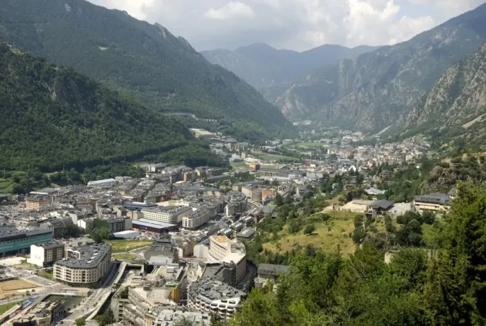 Framed Print : Andorra la Vella, capital city of Andorra state Framed Print : Andorra la Vella, capital city of Andorra state
