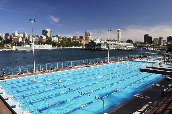 Andrew Charlton Pool and Woolloomooloo Bay, Sydney, New South Wales, Australia, Pacific