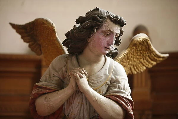 Angel in Saint Louis church, Vittel, Vosges, France, Europe