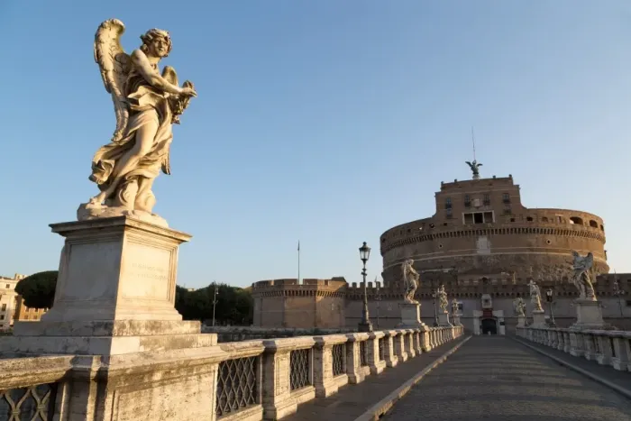 Framed Print : Angel statues on Ponte Sant Angelo bridge with Castel Sant Angelo, Rome, Lazio, Italy, Europe Framed Print : Angel statues on Ponte Sant Angelo bridge with Castel Sant Angelo, Rome, Lazio, Italy, Europe