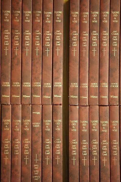 Anglican hymn books, London, England, United Kingdom, Europe