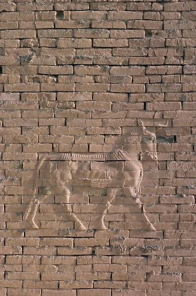 Animal in relief on the wall of the South Palace