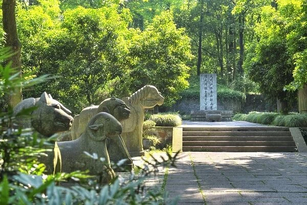 Animal Statues at Yu Qians Tomb, Hangzhou, Zhejiang, China, Asia