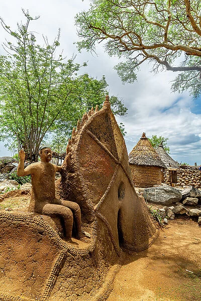 Animist shrine on the border of Nigeria, Northern Cameroon, Africa