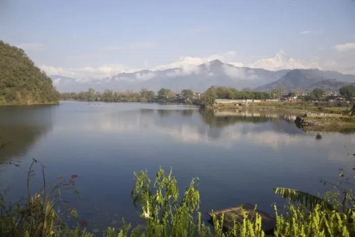 Framed Print : Annapurna range reflecting in Fewa (Phewa) Lake at dawn, Pokhara, Nepal, Asia Framed Print : Annapurna range reflecting in Fewa (Phewa) Lake at dawn, Pokhara, Nepal, Asia