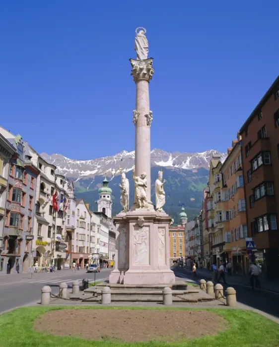 Framed Print : Annasaule monument in the centre of Innsbruck, Tirol, Austria Framed Print : Annasaule monument in the centre of Innsbruck, Tirol, Austria