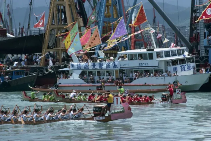 Framed Print : Annual boat races, Hong Kong, China, Asia Framed Print : Annual boat races, Hong Kong, China, Asia
