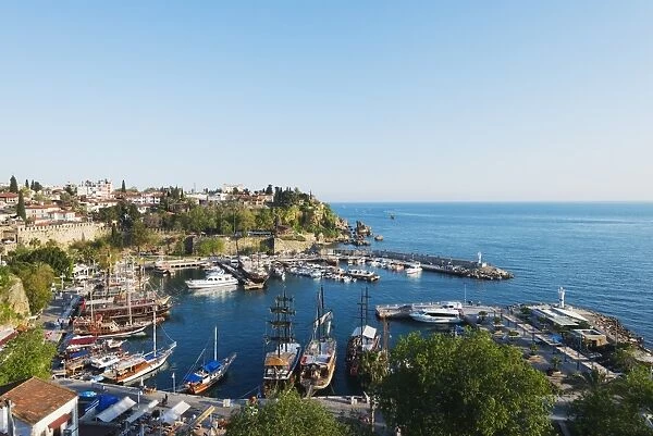 Antalya harbour, Pamphylia, Turquoise Coast, Mediterranean Region, Anatolia, Turkey