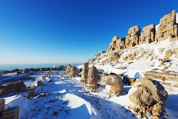 Antiochos Sanctuary, eastern entrance, Nemrut Dagi (Mount Nemrut), UNESCO World Heritage Site