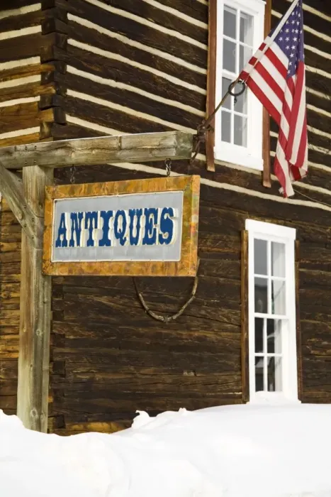 Framed Print : Antique store in Frisco Historic Park