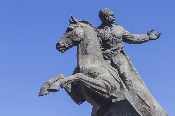 Antonio Maceo equestrian statue, Revolution Square, Santiago, Cuba, West Indies, Caribbean, Central America