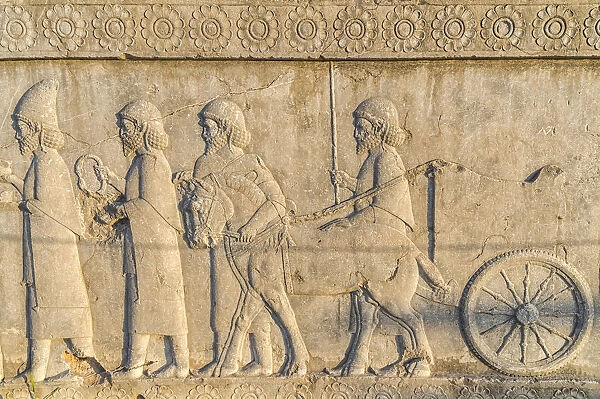 Apadana stairway facade, relief of the Achaemenids, Medes and Persians, Persepolis