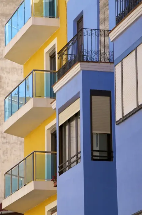 Framed Print : Apartments, Alicante, Valencia province, Spain, Europe