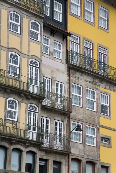 Framed Print : Apartments on Cais da Estiva, Porto, Portugal, Europe