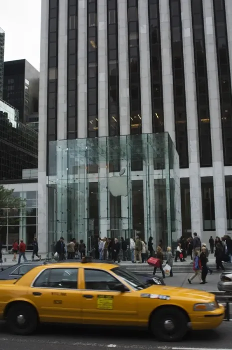 Framed Print : The Apple Store cube entrance Framed Print : The Apple Store cube entrance