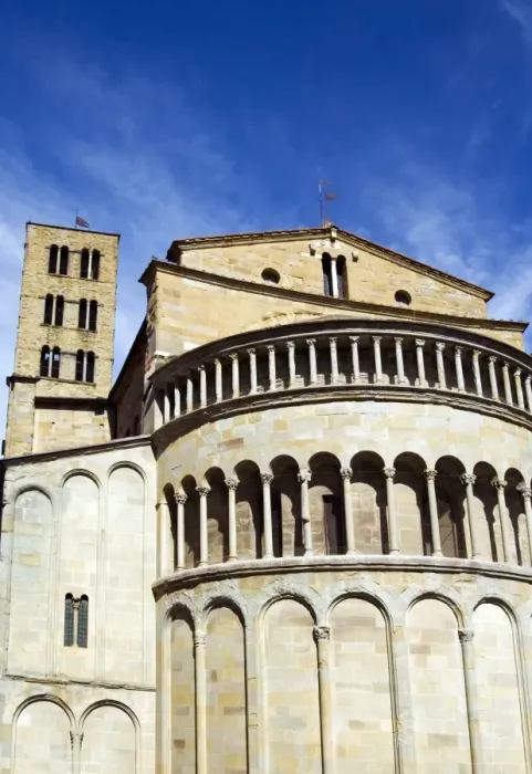 Framed Print : Apse of Pieve of St. Mary, Piazza Vasari, Arezzo, Tuscany, Italy, Europe