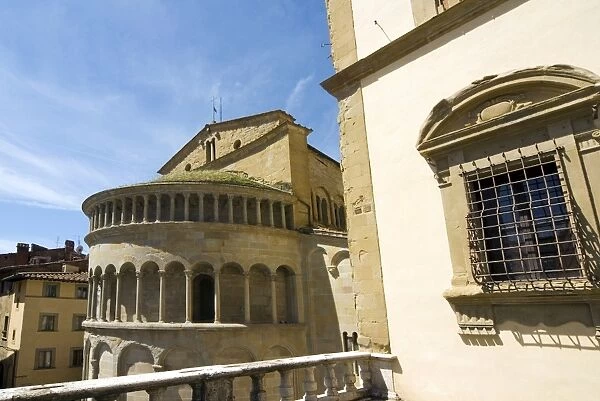 Apse of Pieve of St. Mary, Piazza Vasari, Arezzo, Tuscany, Italy, Europe