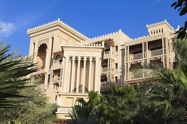Arabesque architecture of the Al Qasr Hotel, part of the Madinat Jumeirah Hotel
