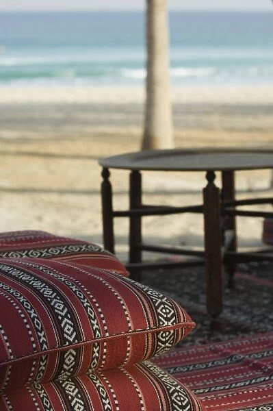 Arabian cushions on the beach