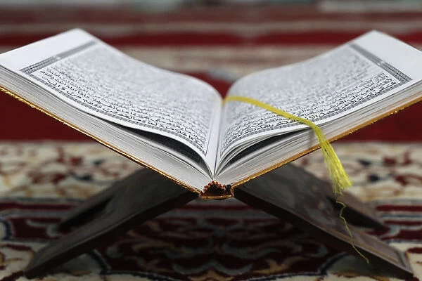 Arabic Holy Quran (Koran), Jamiul Islamiyah Mosque, Ho Chi Minh City, Vietnam, Indochina