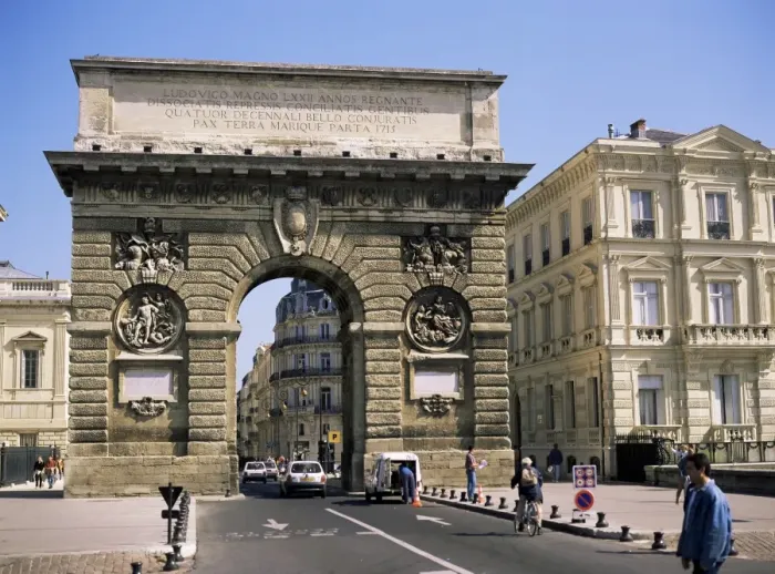Framed Print : Arc de Triomphe, Montpellier, Herault, Languedoc Roussillon, France, Europe Framed Print : Arc de Triomphe, Montpellier, Herault, Languedoc Roussillon, France, Europe