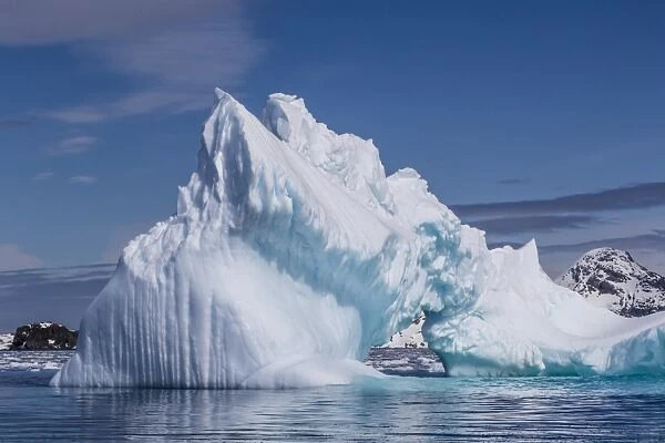 Arch in iceberg, Cierva Cove, Antarctica, Polar Regions