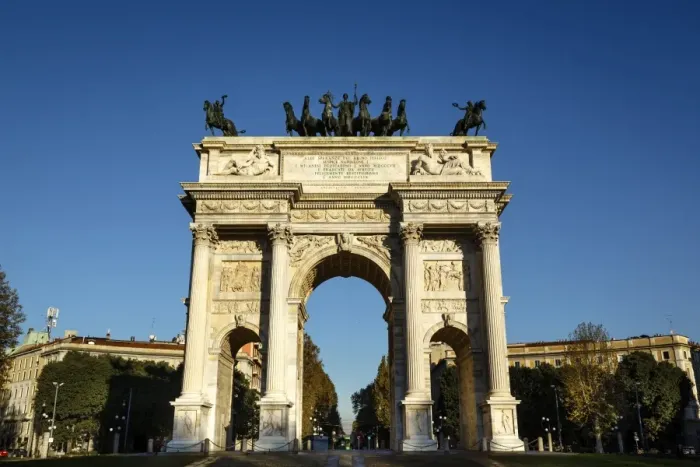 Framed Print : The Arch of Peace (Arco della Pace), at Sempione Park, Milan, Lombardy, Italy, Europe