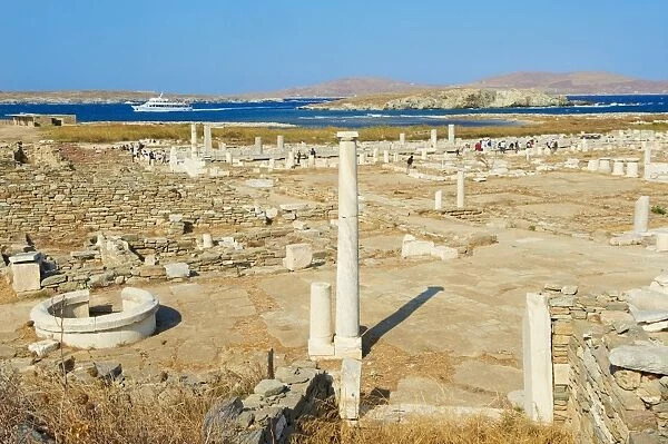 Archaeological site, Delos, UNESCO World Heritage Site, Cyclades Islands