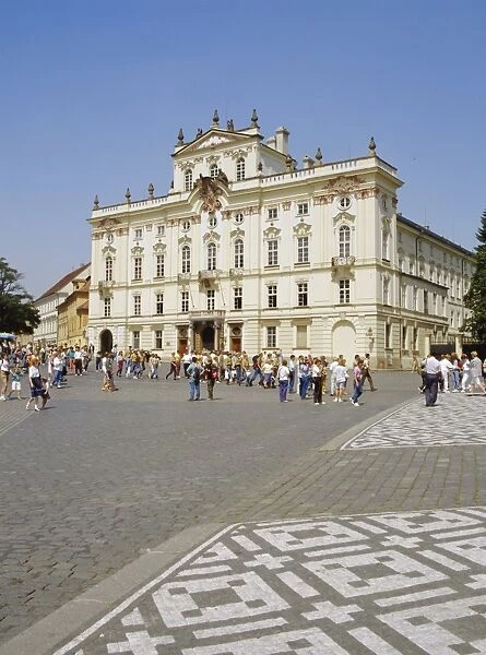 The Archbishops Palace, Castle Square, Prague, Czech Republic, Europe