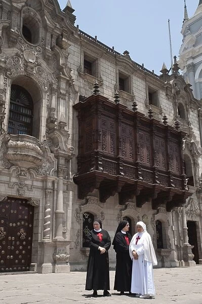 The Archbishops Palace near the Basilica Cathedral of Lima, Lima, Peru