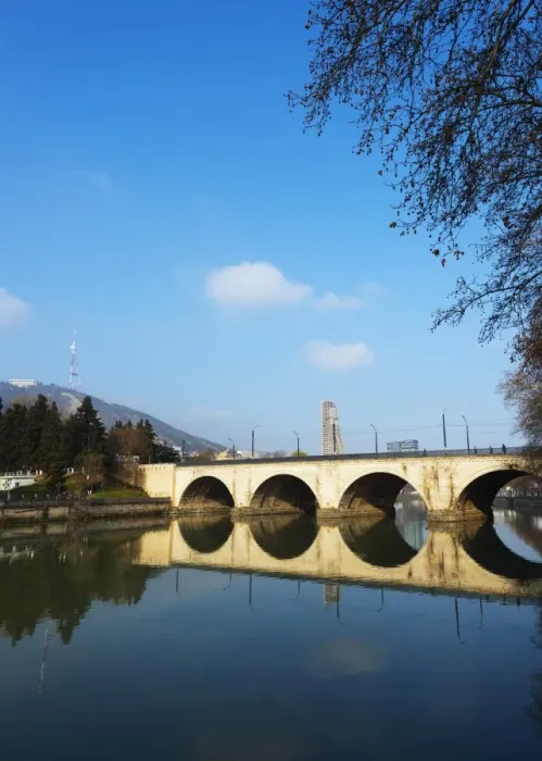 Framed Print : Arched bridge reflecting in Mtkvari River, Tbilisi, Georgia, Caucasus, Central Asia, Asia Framed Print : Arched bridge reflecting in Mtkvari River, Tbilisi, Georgia, Caucasus, Central Asia, Asia