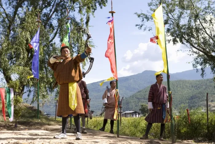 Framed Print : Archery, Bhutans national sport, Paro, Bhutan, Asia Framed Print : Archery, Bhutans national sport, Paro, Bhutan, Asia