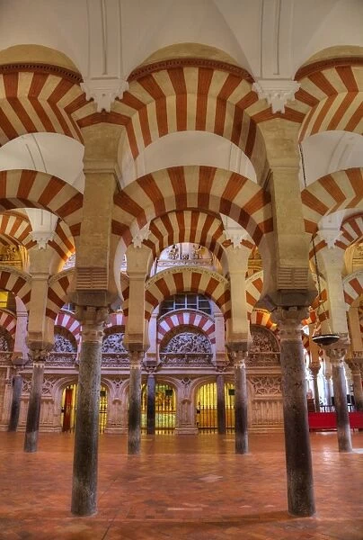 Arches and columns, The Great Mosque (Mesquita) and Cathedral of Cordoba, UNESCO