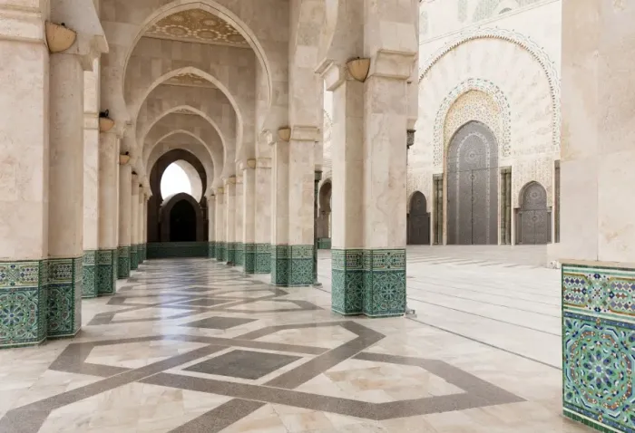 Framed Print : Arches and columns, part of the Hassan II Mosque (Grande Mosquee Hassan II), Casablanca Framed Print : Arches and columns, part of the Hassan II Mosque (Grande Mosquee Hassan II), Casablanca