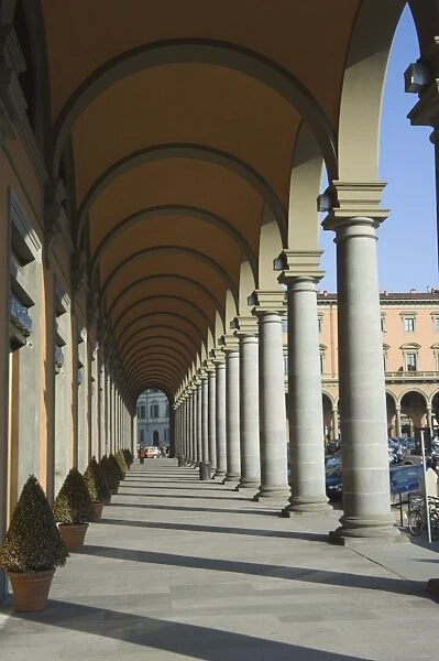 Arches and columns in Piazza della Liberta